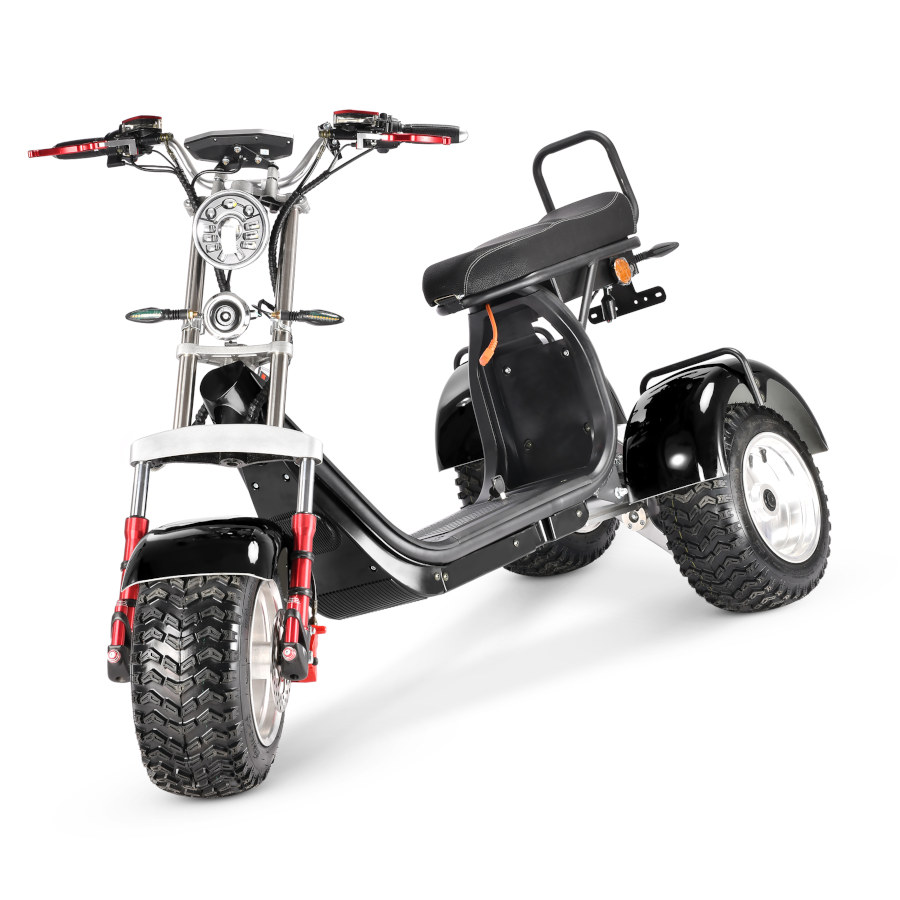 Coco Bike E-Scooter mit Straßenzulassung und drei Räder Trike CP7.1 Off-Road - ca. 45km Reichweite, 2 Motoren | 60V | 2000W | 20AH Akku