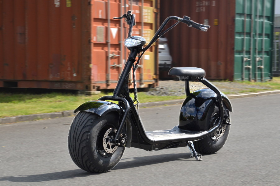 Coco Bike Fat E-Scooter bis zu 40 km/h schnell - 35km Reichweite, 60V | 1000W | 12AH Akku, Bremsen und Licht