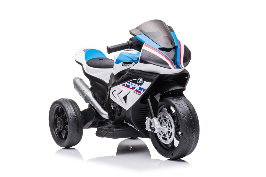 Kinderfahrzeug - Elektro Kindermotorrad - Dreirad - Lizenziert von BMW - Modell HP4-Weiss