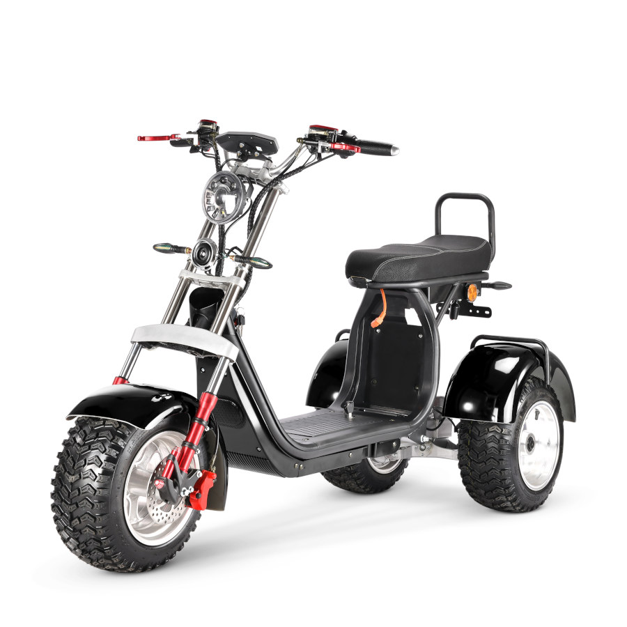 Coco Bike E-Scooter mit Straßenzulassung und drei Räder Trike CP7.1 Off-Road - ca. 45km Reichweite, 2 Motoren | 60V | 2000W | 20AH Akku