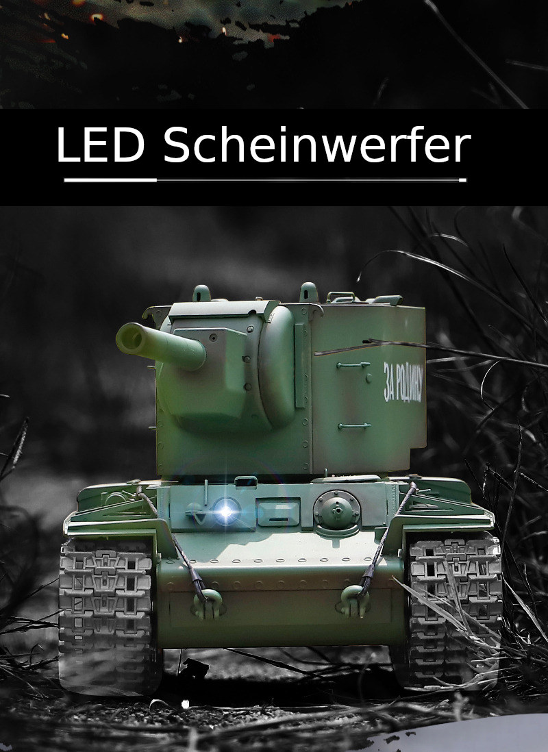 RC Panzer "Russicher KV-2" Heng Long 1:16 mit Rauch&Sound -2,4Ghz V7.0