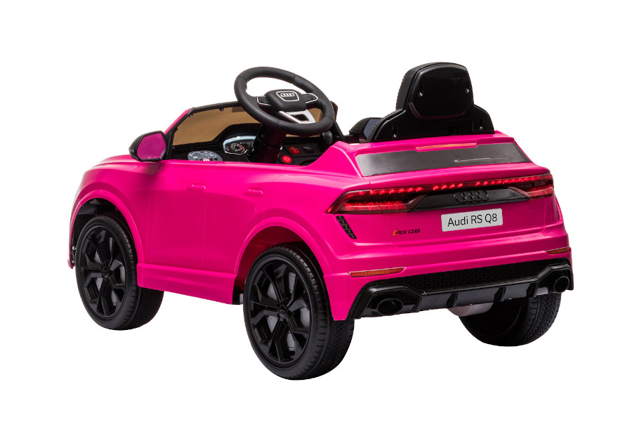 Kinderfahrzeug - Elektro Auto "Audi RS Q8" - lizenziert - 12V7A Akku und 2 Motoren- 2,4Ghz + MP3 + Leder + EVA-Pink/Rosa