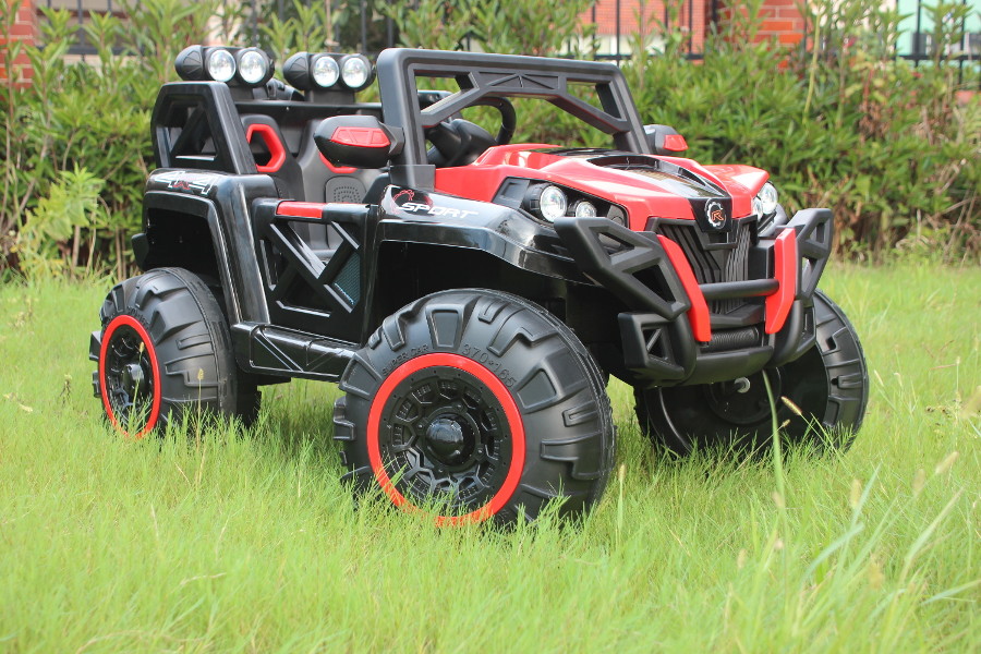 Kinderfahrzeug - Elektro Auto "Buggy 898" - 2x 12V7AH Akku und 4 Motoren- 2,4Ghz Ferngesteuert +MP3-Rot