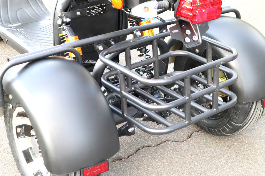 Coco Bike E-Scooter mit Straßenzulassung und drei Räder Trike ca. 35km Reichweite, 60V | 2000W | 12AH Akku-Gelb