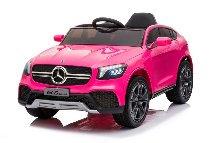 Kinderfahrzeug - Elektro Auto "Mercedes GLC" - lizenziert - 12V Akku,2 Motoren+ 2,4Ghz+Ledersitz+EVA-Pink