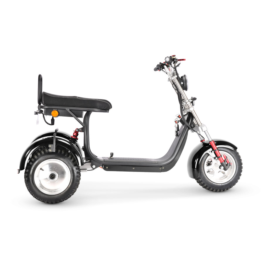 Coco Bike E-Scooter mit Straßenzulassung und drei Räder Trike CP7.1 Off-Road - ca. 45km Reichweite, 2 Motoren | 60V | 2000W | 20AH Akku