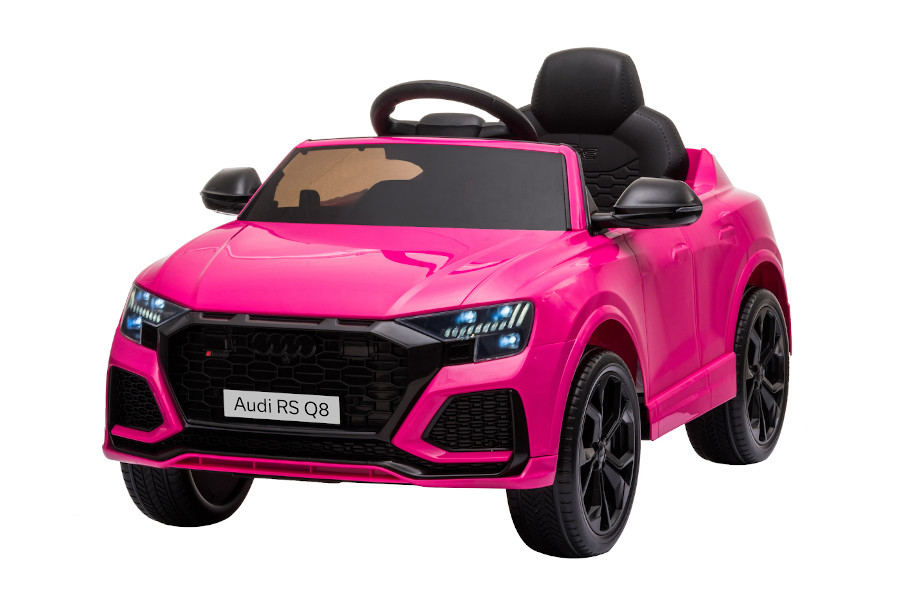 Kinderfahrzeug - Elektro Auto "Audi RS Q8" - lizenziert - 12V7A Akku und 2 Motoren- 2,4Ghz + MP3 + Leder + EVA-Pink/Rosa