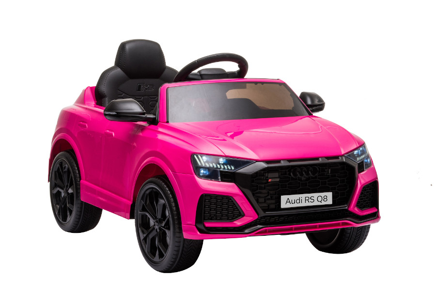 Kinderfahrzeug - Elektro Auto "Audi RS Q8" - lizenziert - 12V7A Akku und 2 Motoren- 2,4Ghz + MP3 + Leder + EVA-Pink/Rosa