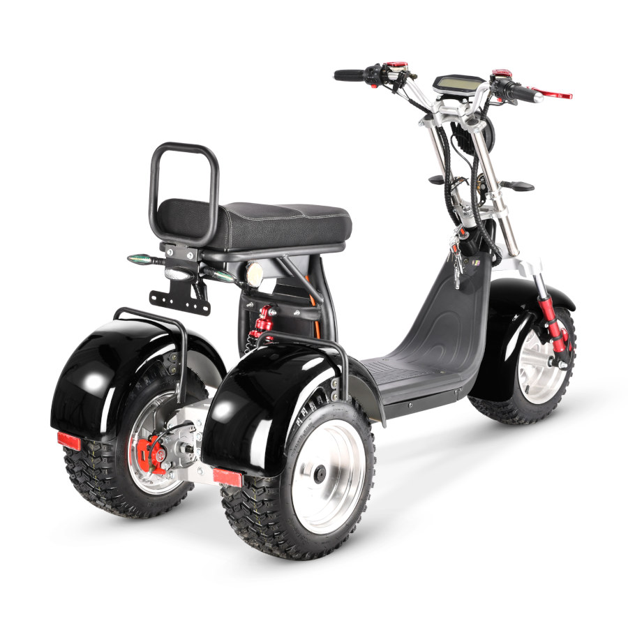 Coco Bike E-Scooter mit Straßenzulassung und drei Räder Trike CP7.1 Off-Road - ca. 45km Reichweite, 2 Motoren | 60V | 2000W | 20AH Akku