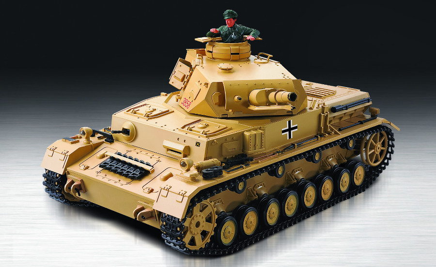RC Panzer "Kampfwagen IV Ausf.F-1" Heng Long 1:16 Sandfarbe mit Rauch und Sound, Stahlgetriebe und 2,4Ghz+V6.0